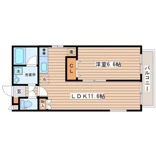 八乙女中央弐番館【1階】の間取り