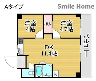 リアライズ玉出【8階】の間取り