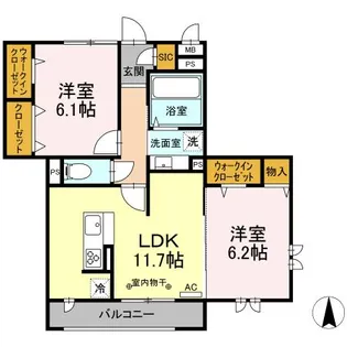 サンガーデン【2階】の間取り