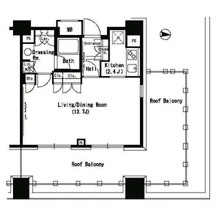 東京都港区芝1【マンション】の間取り