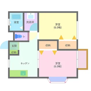 福島県郡山市富田東5【アパート】の間取り