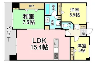 リヴィエールクリエ志徳【2階】の間取り