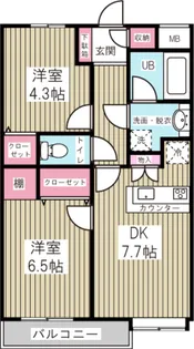 ハイツ浦安【1階】の間取り