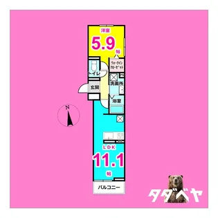 プラムVI【2階】の間取り