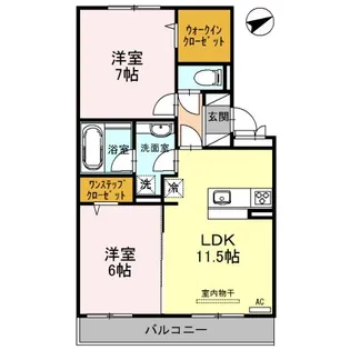 滋賀県大津市富士見台【アパート】の間取り