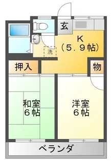 コーポサンレイ【1階】の間取り