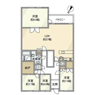 東京都八王子市久保山町1【マンション】の間取り