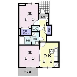 ライジングサン【1階】の間取り
