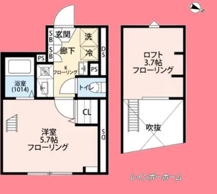 東京都葛飾区高砂5【アパート】の間取り