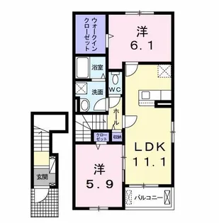 アーバン デュオ II【2階】の間取り