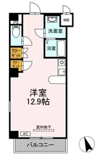 フェリオ甲府上石田【6階】の間取り