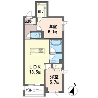 ヴィラ ノワール【2階】の間取り