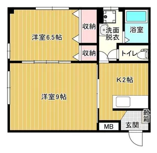 リヴィラ安賀多【2階】の間取り