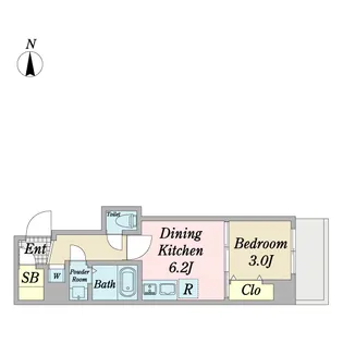 CASA KANON 浅草【3階】の間取り