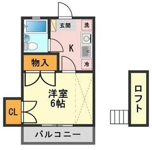 カームハイツII【1階】の間取り