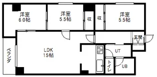ヴェルデ山鼻【5階】の間取り