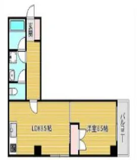 フローレンス弁天【4階】の間取り