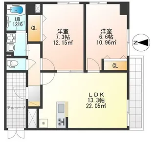 ティーズ ファーツリー【2階】の間取り