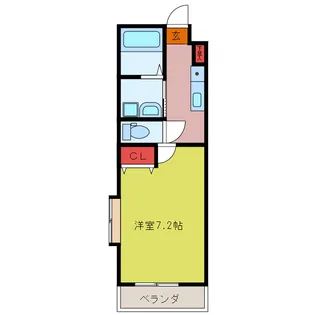 ボヌール若葉【2階】の間取り