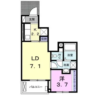 ハイツサルーンV【1階】の間取り