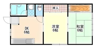 スカイコーポ大新【2階】の間取り