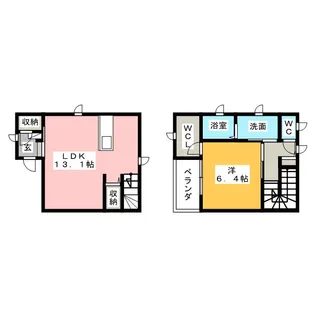 パステルハイツ【1階】の間取り