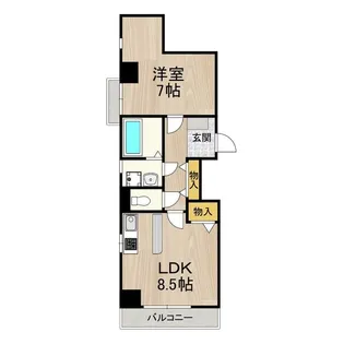 Wan s Style阿倍野【2階】の間取り