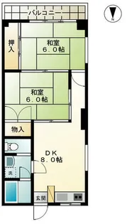 渡辺第二マンション【2階】の間取り