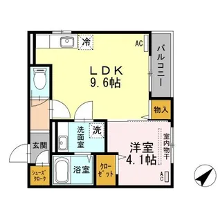 メルベーユコート【3階】の間取り