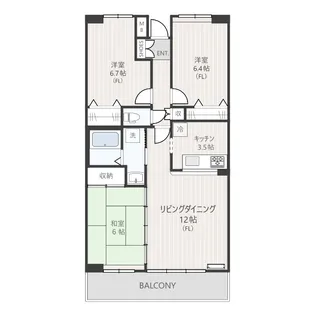 ローズガーデン【1階】の間取り