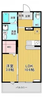 レジデンスしほう【3階】の間取り