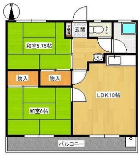 岡本ハイツ【3階】の間取り