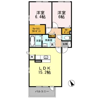 キミージュ クレール【2階】の間取り