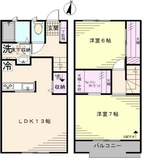 ソレアードカーサII【2階】の間取り