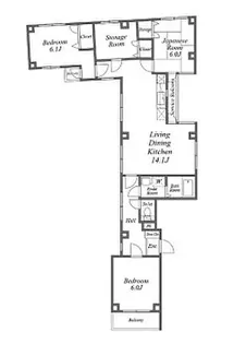 トラスト築地KNビル【3階】の間取り