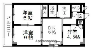 パレス2-11【2階】の間取り
