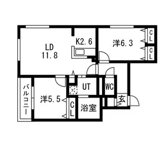 Angelic Village北35条【1階】の間取り
