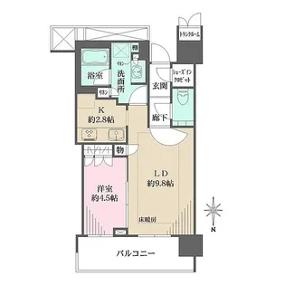 ザ・パークハウス晴海タワーズ ティアロレジデンス【13階】の間取り