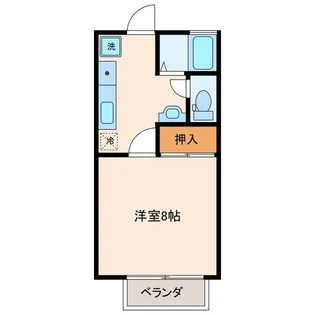 シガハイツVIII【1階】の間取り