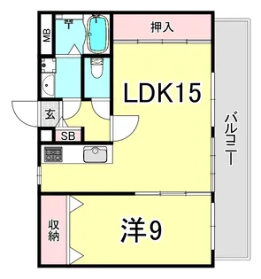 ベルイルモ塩屋【3階】の間取り