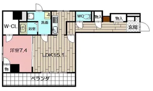 ルーブル黄金【7階】の間取り