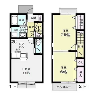 アズール Aの間取り