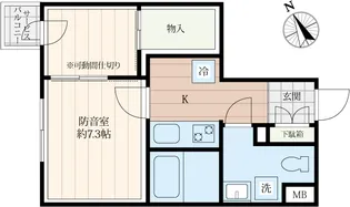「防音マンション」クリオラモード新江古田サウンドテラス【1階】の間取り