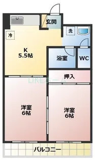 エステートマリン【3階】の間取り