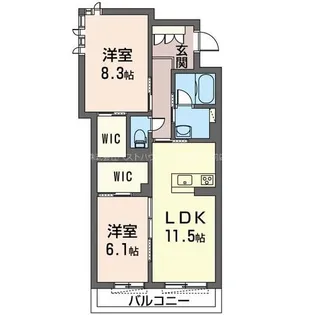 カルセドニー【3階】の間取り