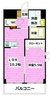 ユニヴァリィ77 75【3階】の間取り