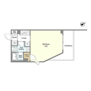 ウェルスクエアイズム恵比寿【5階】の間取り