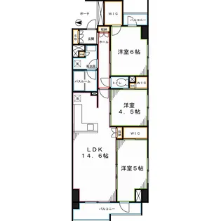ザ・パークハウス国分寺プレイス【8階】の間取り