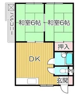 木田マンション【1階】の間取り