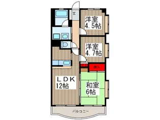 リーゼングラート【4階】の間取り